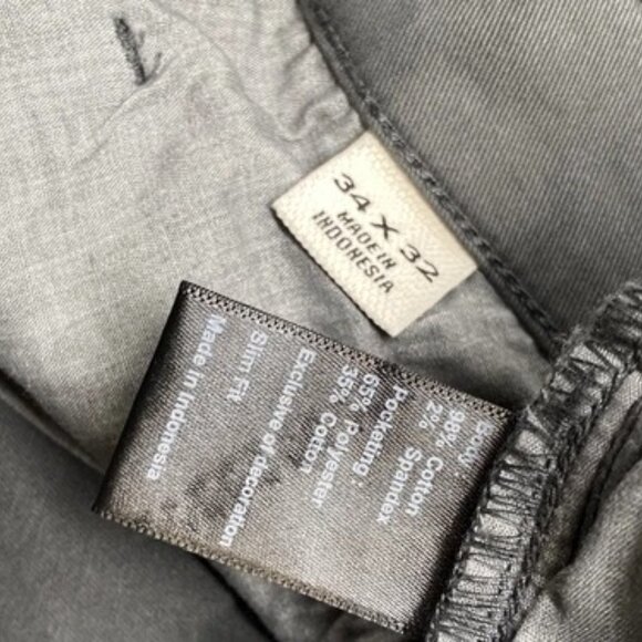 NEW FLINT AND TINDER Mens Jeans Charcoal Size 34x32 365 Pant HB Slim Spun Cotton - Picture 3 of 10